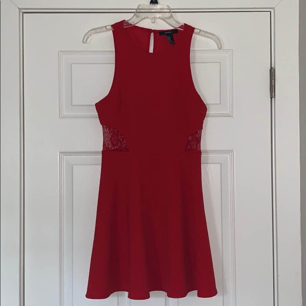 Red cocktail mini dress - forever 21